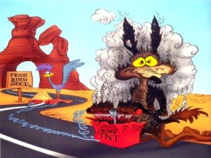 Coyote usando productos ACME